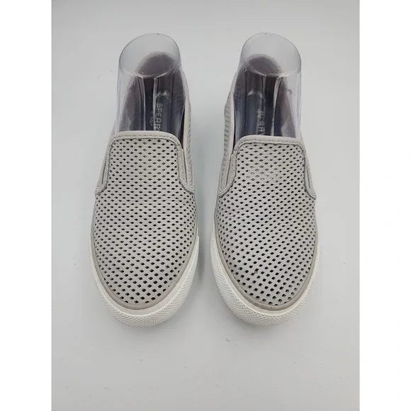 Sperry Top-Sider Seaside Perforated‎ Sneakers Womens Size 7.5 Grey Memory Foam - Picture 5 of 7